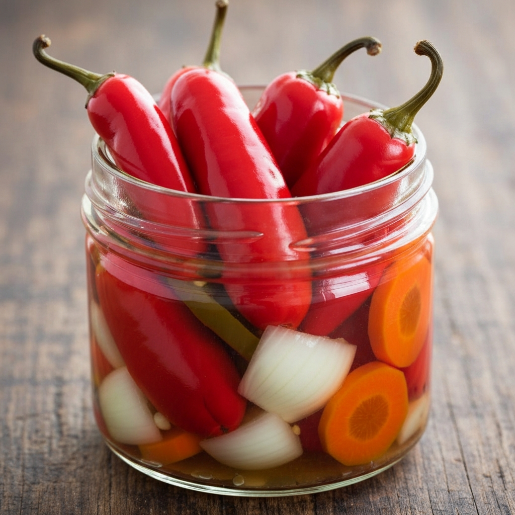 Chiles en Escabeche con Verduras